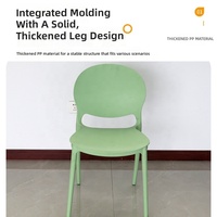 Chaise de salle à manger Xupeng en plastique épaissi, moderne et minimaliste, empilable avec dossier, pour la maison, tabourets d'extérieur, stands alimentaires, usage nocturne
