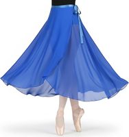 Faldas de Ballet para Mujeres y Niñas, Falda Larga Fluida de Gasa con Cintura Natural, Falda de Baile hasta la Pantorrilla, de Secado Rápido y Antiarrugas