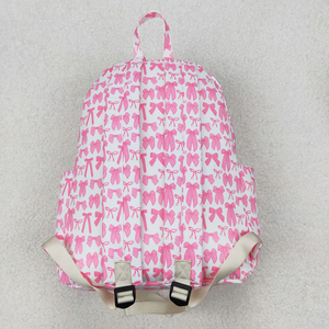 Wholesale Pink Bow Pattern Girls Backpack Matching <b>Lunch</b> Box <b>Set</b> Boutique Style Zipper Student Backpacks - Product Image 3