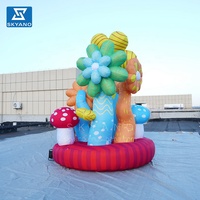 Œuvre d'art gonflable personnalisée en forme de fleur, de champignon ou d'Alice au pays des merveilles pour la décoration publicitaire scénique