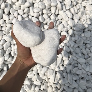 Pebble Landscaping Snow White Pebble Gravel Driveway Decoration <b>Paving</b> Outdoor Tumbled Round Pebble <b>Stone</b> - Product Image 5