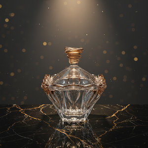 Meilleures ventes : Pot à bonbons en verre ambré avec couvercle hermétique, pour décoration intérieure et mariage, boîte de rangement - Product Image 3