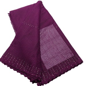 Tissu en dentelle de soie africaine de haute qualité, 5 yards, entièrement brodé ajouré, dentelle guipure pour robe de soirée femme Aso Ebi - Product Image 5