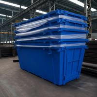Conteneur à déchets industriel en acier robuste pour le recyclage, la collecte de ferraille et les déchets de construction, fabricant OEM