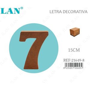 Adesivo da parete decorativo con lettera numero 7 da 15 cm - Product Image 3