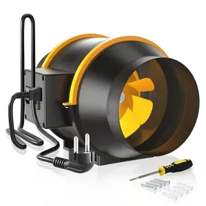 Ventilador de Extracción de Aire de 4/6/8 Pulgadas, Ventilador de Alta Ventilación para Cultivo en Interiores, Baño, Cocina, Ventilador de Extracción de Aire en Línea de 4/6/8 Pulgadas - Product Image 2