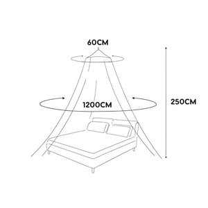 * OUTLET * zanzariera per letti matrimoniali 60x250x1200cm a forma di cupola universale-casa e giardino/articoli per la casa - Product Image 2