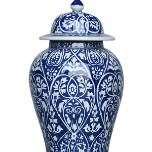 Jingdezhen Bộ Đồ Trang Trí Bằng Sứ Màu Xanh Trắng Vẽ Tay Bình Đựng Gốm Bình Đựng Gốm Để Trang Trí Nhà Cửa