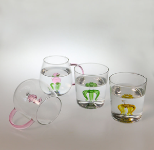 Taza de Vidrio de Borosilicato Alto Soplado a Mano con Diseño Creativo 3D de Rosa y Cisne, Estilo de Dibujos Animados, 400 ml, Apta para <span class=keywords><strong>Microondas</strong></span> y Lavavajillas, Reutilizable - Product Image 6