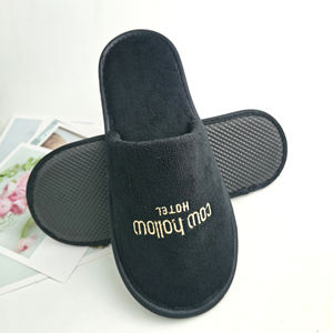 공장 맞춤 제작 호텔 슬리퍼, 두꺼운 EVA 밑창 및 테리/타월 갑피, 커스텀 로고 가능 - Product Image 5