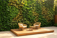 Mur végétal artificiel pour plafond de restaurant, décoration artificielle, plante araignée, pteridophytes, verdure tridimensionnelle