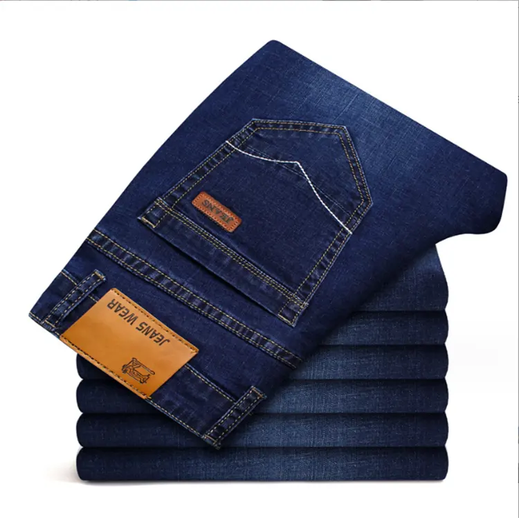 Pantalones vaqueros de gran tamaño sueltos de pierna recta delgada de verano para hombres, pantalones vaqueros ultrafinos informales de negocios para hombres, Pantalones