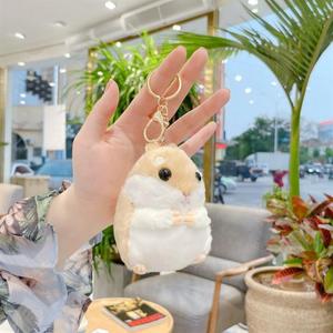 Lindo hámster Mini llaveros de peluche juguetes Animal relleno muñeca llavero bolsa encanto colgante accesorios Kawaii Mini llavero de felpa - Product Image 5