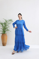 Nouvelle robe Maxi Boho plissée pour femmes à manches longues Design imprimé Style Simple Offre Spéciale pour printemps été et automne grande taille