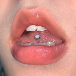 G23 Titanium Tongue F136 Titanium Body 14G Straight Rod Ear <span class=keywords><strong>Bridge</strong></span> <span class=keywords><strong>Piercing</strong></span> Fashionable Magic Color Ear Nail Weddings Gifts - Product Image 2