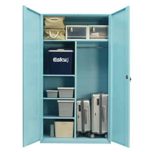 Armario de 2 Puertas de Acero para Vestuario Comercial, Mueble de Almacenamiento Metálico - Product Image 2