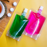 Sachets Jetables en Plastique PE pour Boissons Lactées et Jus, avec Bec Suceur, Idéaux pour les Boissons à Emporter