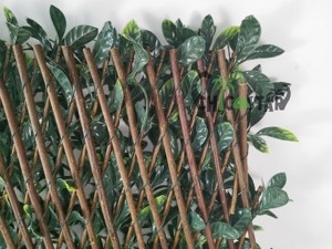 Clôture de jardin extensible LUYI en feuilles de laurier artificielles en plastique, panneau de <span class=keywords><strong>bambou</strong></span>, tapis de buis, treillis de lierre pour la protection de l'intimité - Product Image 3