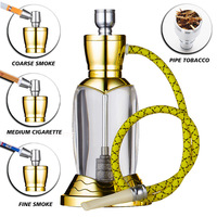 Filtre à chicha Yajue 505, double usage, pour tabac et eau, ensemble complet de pipes à fumer et accessoires
