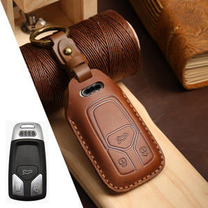 เหมาะสำหรับเคสกุญแจออดี้ A3 แบบเต็มตัว A4L รุ่นใหม่ A6L เคสกุญแจรถหนังวัวแท้ทำมือ - Product Image 6