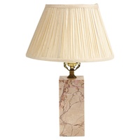 Lampe de table moderne en marbre naturel Calacatta rose italien, lumière de luxe en pierre pour la décoration du salon et de la chambre