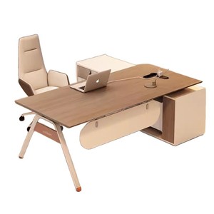 Escritorio Ejecutivo Moderno Minimalista de 1600 mm, Escritorio de Oficina de Lujo Ligero con Juego de Sillas para Espacio de Trabajo de Gerencia - Product Image 5