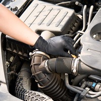 Boîte de 100 gants en nitrile noir pour carburateurs en vrac sans poudre gant jetable sans latex