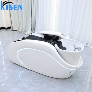 KISEN Nouveau Lit de Spa Capillaire et de Massage Corporel Complet, Fauteuil de Lavage de Cheveux de Luxe, Chaise de Lavage Électrique avec Massage pour Salon - Product Image 1