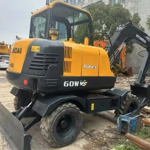 Excavadora Hyundai 60W VS Usada de 6 Toneladas, Excavadora Hidráulica de Ruedas Original Usada, Hyundai 60W VS 150 210 225 305 330 - Product Image 3