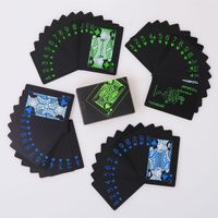 Cartes à Jouer Magiques Créatives en Plastique Noir, Jeu de Cartes de Poker en PVC Imperméable pour Jeux de Société et Jeu Décontracté