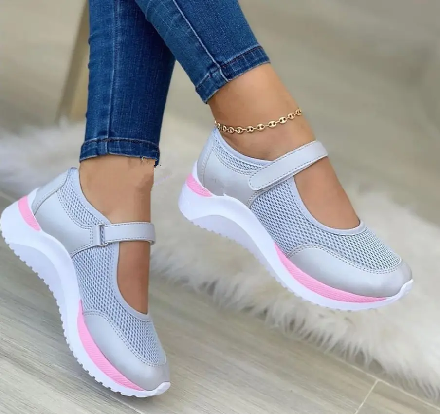 New styles High Quality Air Cushion Shoes Knitted Sneakers Female Breathable Flats Increase Casual Women Tennis Shoes