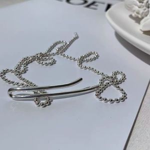 Collar de Cadena Geométrica de Plata de Ley S925, 60 cm de Largo, Diseño Minimalista para Mujer, Accesorio de Moda Otoño Invierno - Product Image 3