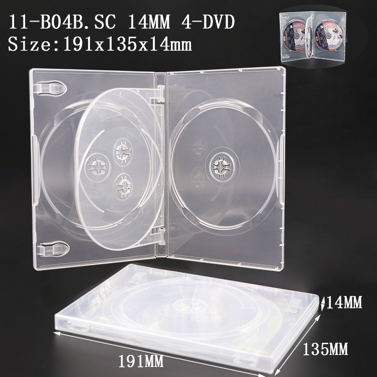 B04B : 14 mm 4 DVD transparents