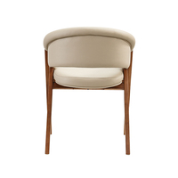 Fauteuil de salon et salle à manger moderne et durable en bois massif avec revêtement en maille pour l'ameublement de la maison