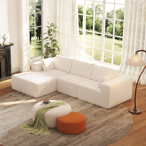 Hiện Đại Tufted Modular Vải Nén Cắt Sofa Đặt L-Hình Góc Đơn Vị Cho Khách Sạn Biệt Thự Căn Hộ Phòng Khách Sử Dụng - Product Image 2