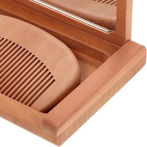 2-in-1 Eco-Friendly Bamboo Comb <b>Mirror</b> Fashionable Small Makeup <b>Mirror</b> with Comb Combination for Home or <b>Travel</b> Use - Product Image 5