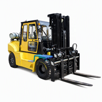 Chariot élévateur GPL de 7 tonnes pour la manutention du bois en entrepôt métallique, terminal portuaire, certifié KUBOTA EPA Euro 5