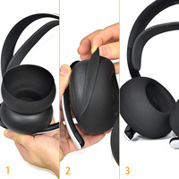 Coussinets d'oreille de remplacement Defean compatibles avec PS5 sans fil, housse de protection en silicone PULSE 3D housse étanche en silicone