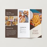 Özel A4 A5 kağıt menü restoran katlanmış broşür Flyer reklam manuel broşür katlanmış kitapçık Poster baskı hizmeti