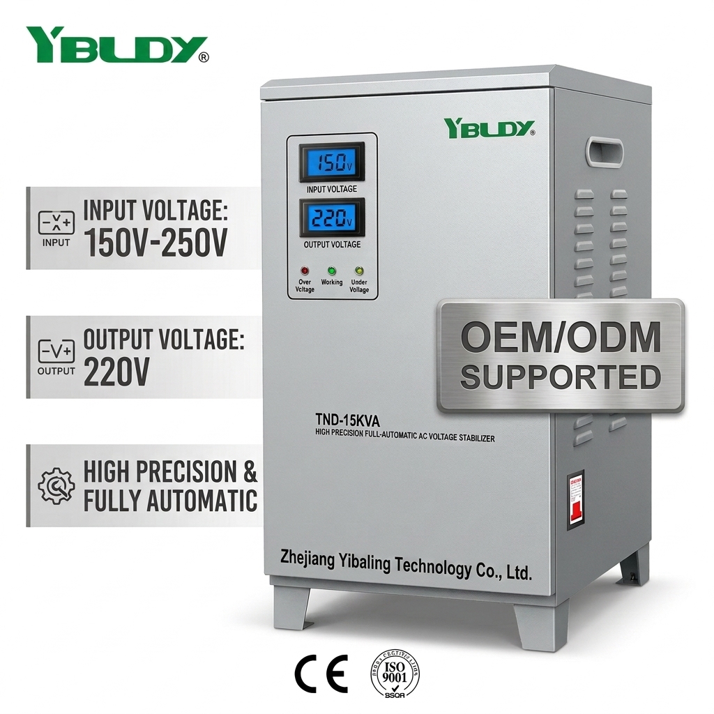 YBLDY TND <strong>10KVA</strong> 220V AC Single Phase 10KW Servo AVR Intelligent SVC Copper <strong>Automatic</strong> <strong>Voltage</strong> <strong>Stabilizer</strong> CE ODM/OEM