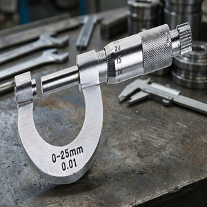 Micromètre 0-25 mm, précision 0,01 mm, outil de mesure en métal pour l'enseignement de la physique - Product Image 3