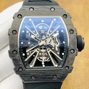 Montre automatique pour homme, best-seller, 1201, en fibre de carbone forgée, creuse, mécanique, avec éclairage nocturne, étanche, pour affaires et loisirs - Product Image 1