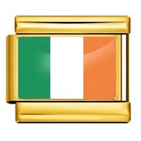 Vente en gros de bracelets de montre italiens avec drapeau national doré et bracelet de montre en acier inoxydable, accessoires tendance