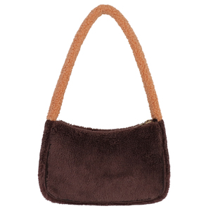 Soft Faux Fur Polyester Handbag Portable Design Waterproof Zipper Closure Fashionable Square Shape for All Seasons Daily Use - Product Image 5