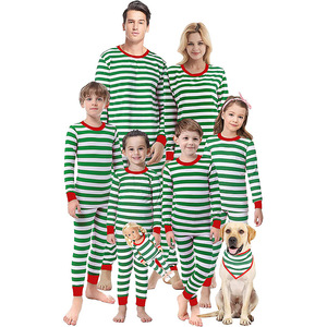 Pijama de Natal confortável unisex Quick Dry tecido de malha cintura elástica encerramento O-Neck <span class=keywords><strong>Family</strong></span> Style Outono para mulheres - Product Image 2