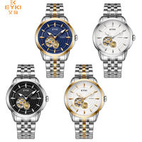 Montre Homme Montre à main en acier inoxydable Montre mécanique étanche automatique de luxe en or pour hommes
