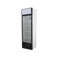 Réfrigérateur de présentation de boissons en verre transparent de 200 L, 1 porte
