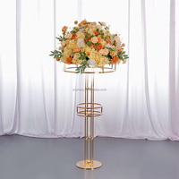 Hochwertiger Moderner Goldener Metall-Blumenständer Modische Hochzeitsvase Dekorationsartikel
