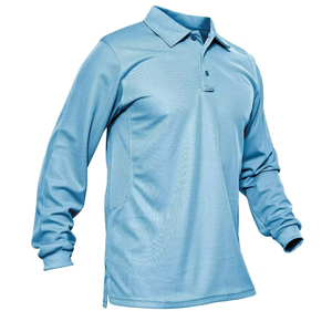 Camisetas Polo Tácticas para Hombre DFT01, Transpirables, Azul Cielo y Gris, Uniformes Tipo Cargo, Disponibles en Stock - Product Image 4