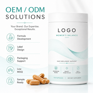 Complément alimentaire ODM Natural Care Roots Nourish pour cheveux épais et croissance rapide, à base de palmier nain et de biotine, pour le bien-être capillaire des femmes. - Product Image 4